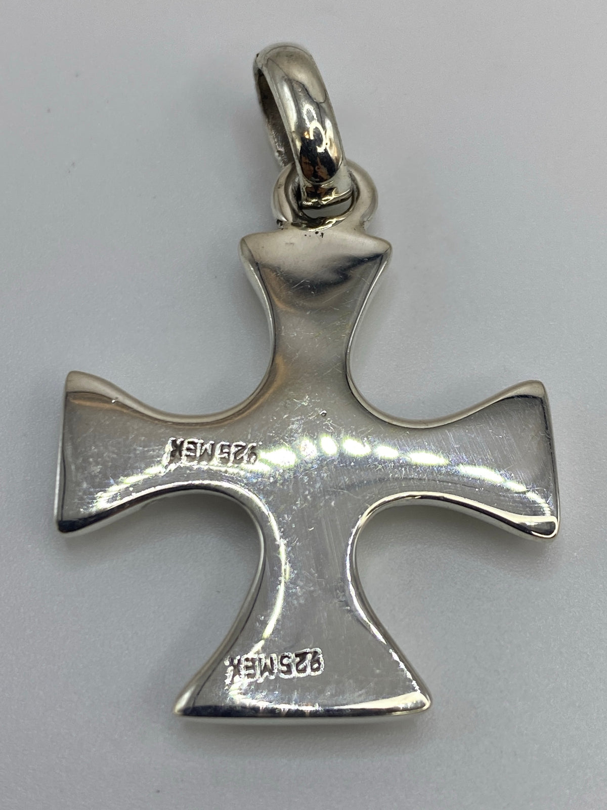 Dije Cruz de Plata Cartoneado — Taxco 925 — foto 5