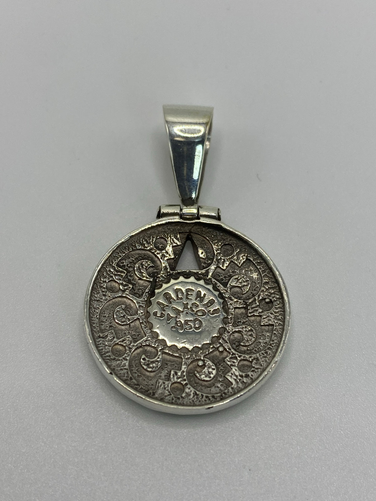 Dije Plata Ópalo de Fuego — Geométrico Taxco .950 — foto 5