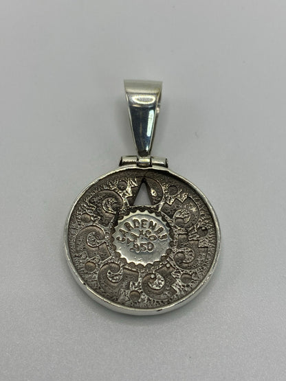 Dije Plata Ópalo de Fuego — Geométrico Taxco .950 — foto 5