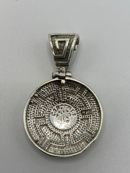 Dije Plata Prehispánico Ópalo de Fuego Verde — Taxco .950 — foto 5