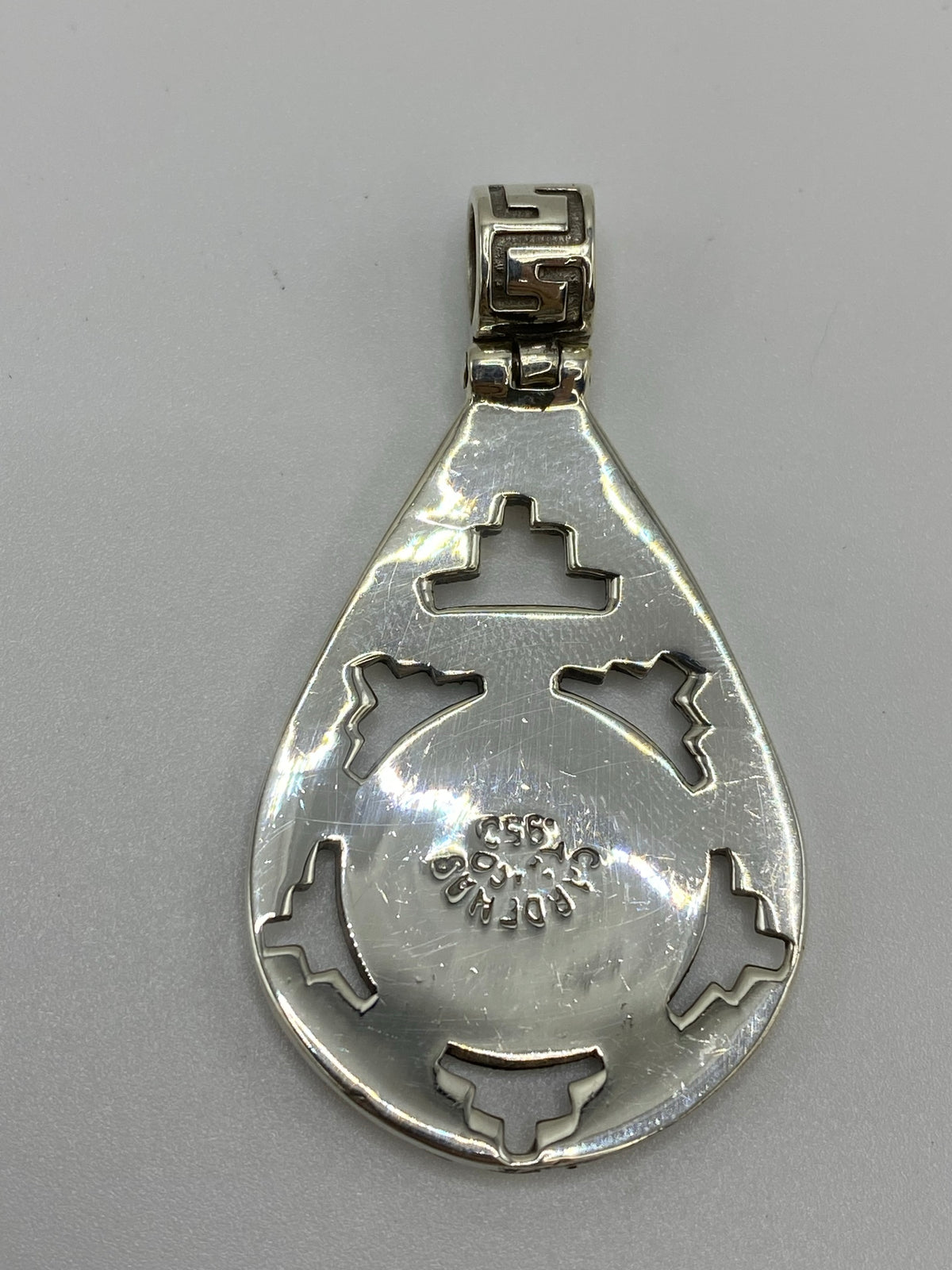 Dije Plata Prehispánico Ópalo de Fuego Rosa — Taxco 950 — foto 5