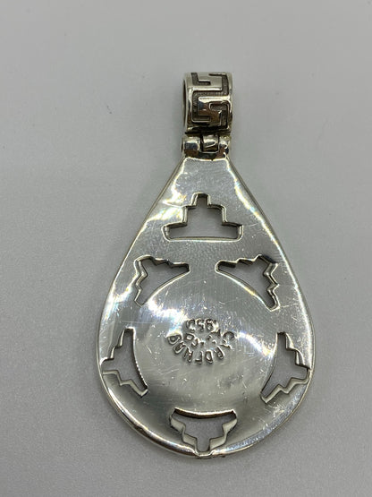 Dije Plata Prehispánico Ópalo de Fuego Rosa — Taxco 950 — foto 5