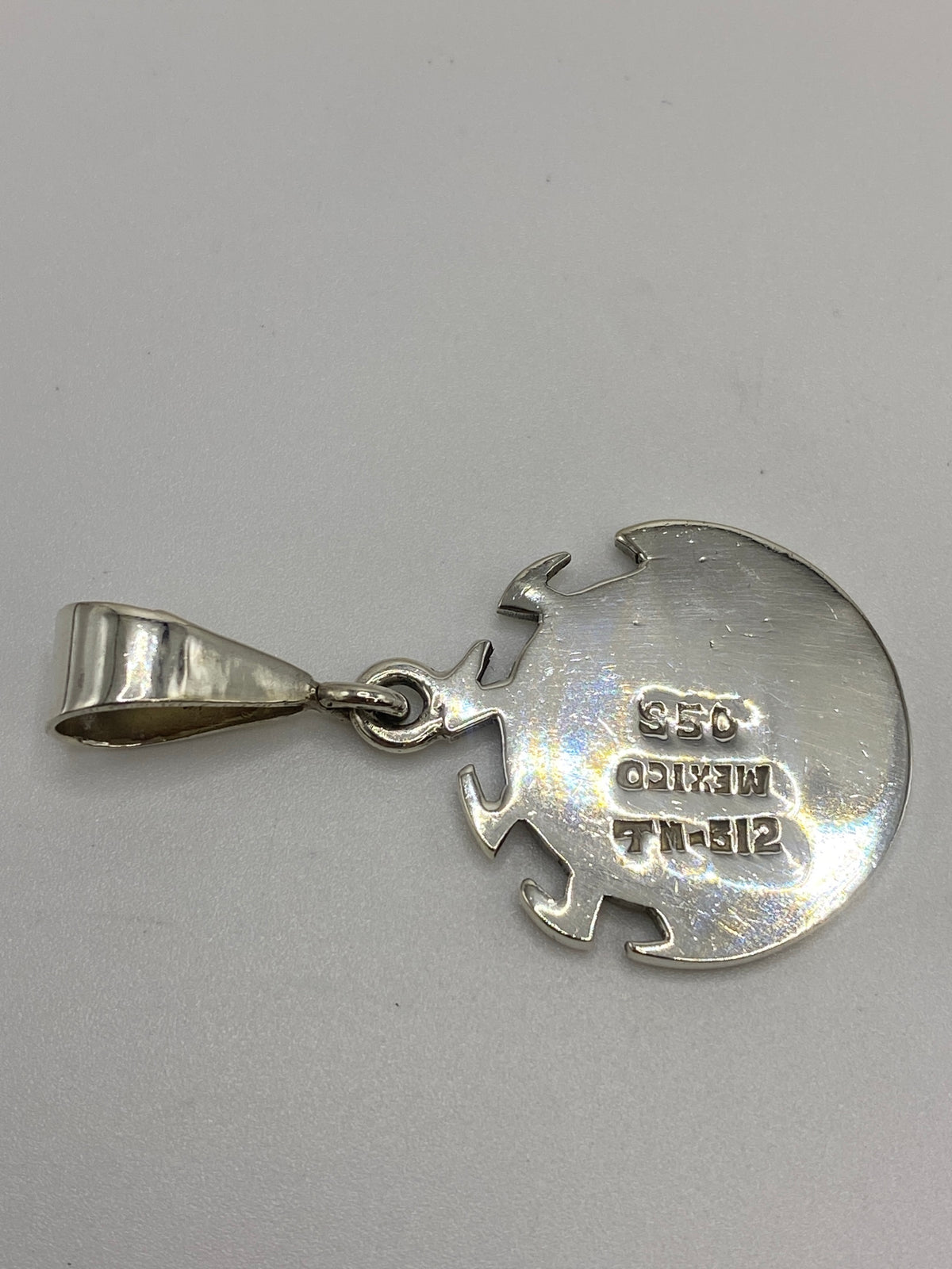 Dije Plata Calendario Azteca con Ópalo Fuego — Taxco 950 — foto 5