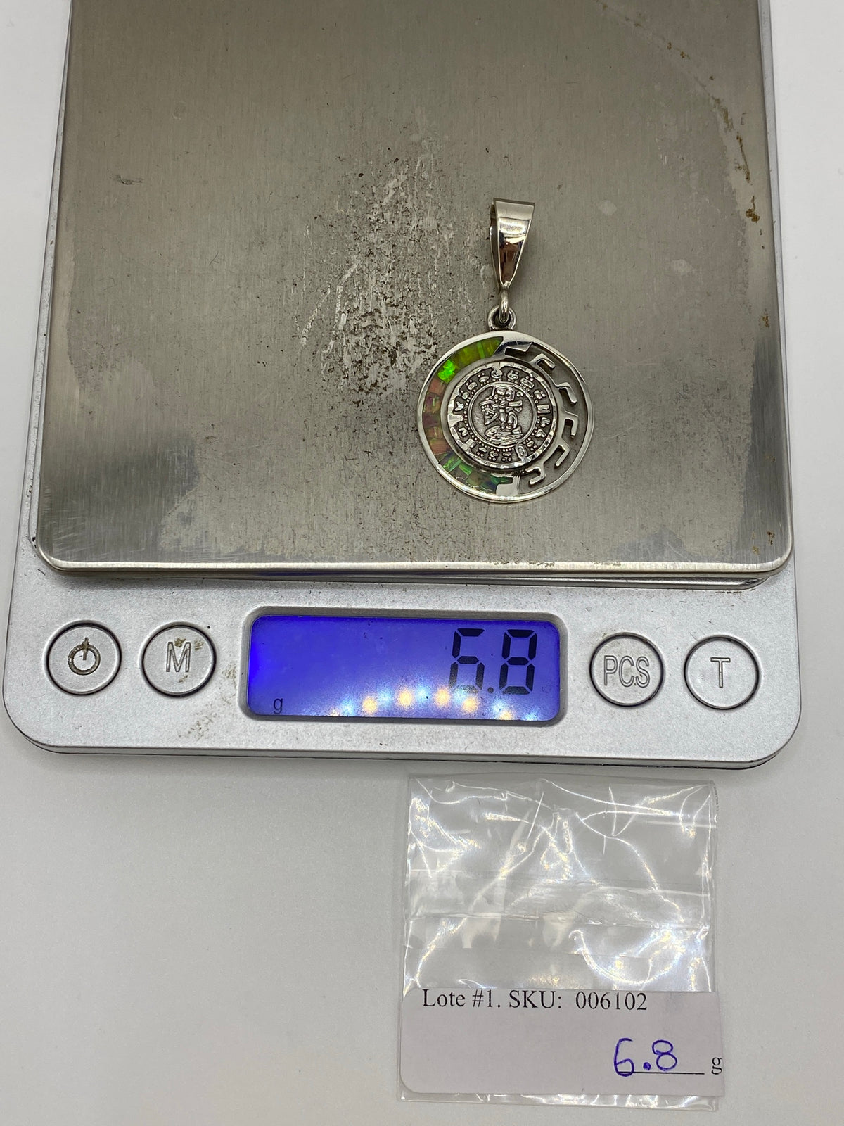 Dije Prehispánico Plata 950 con Ópalo de Fuego — Taxco — foto 6