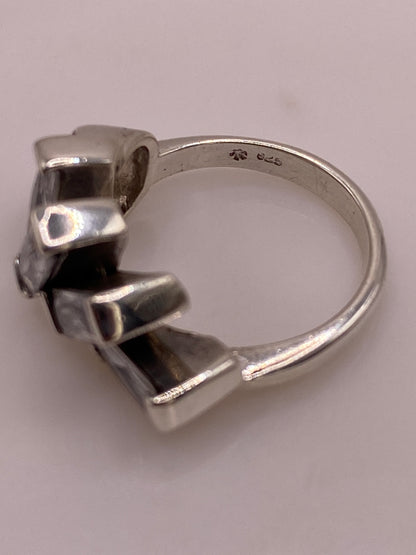Anillo de Plata Solitario Circonia Gris Ahumado — Coctel Brillante — foto 5