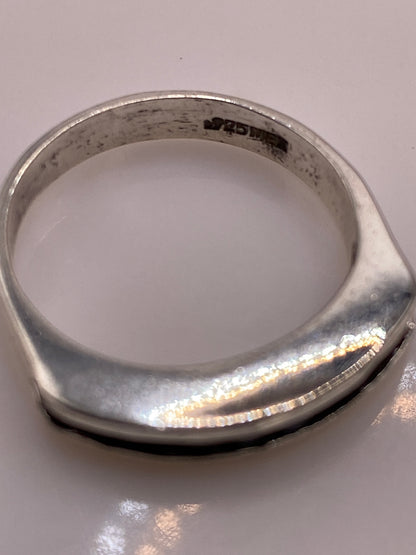 Anillo de Plata con Circonia Negra — Minimalista Unisex — foto 5