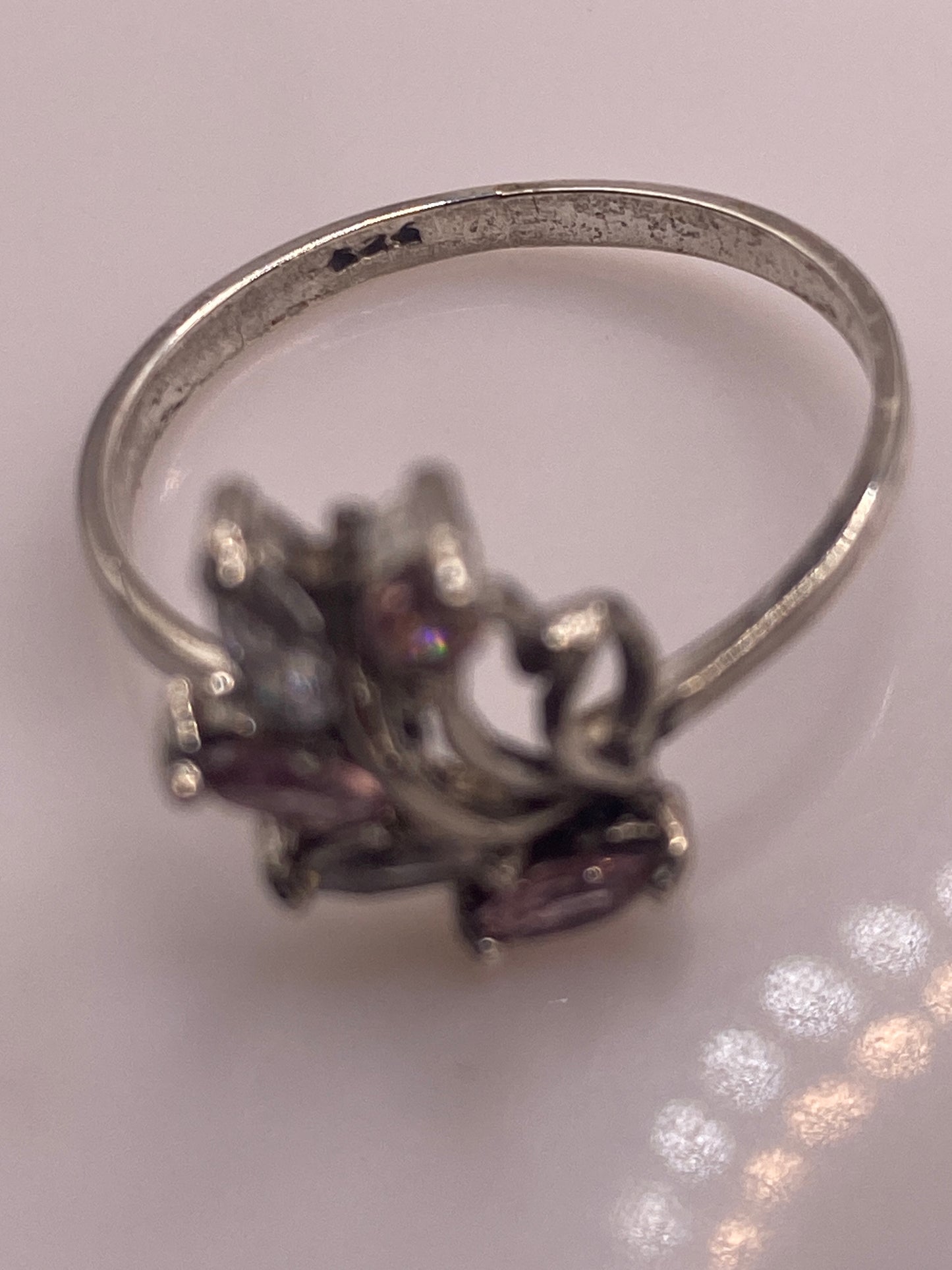 Anillo de Plata Solitario con Circonia Rosa — Elegancia Delicada — foto 5