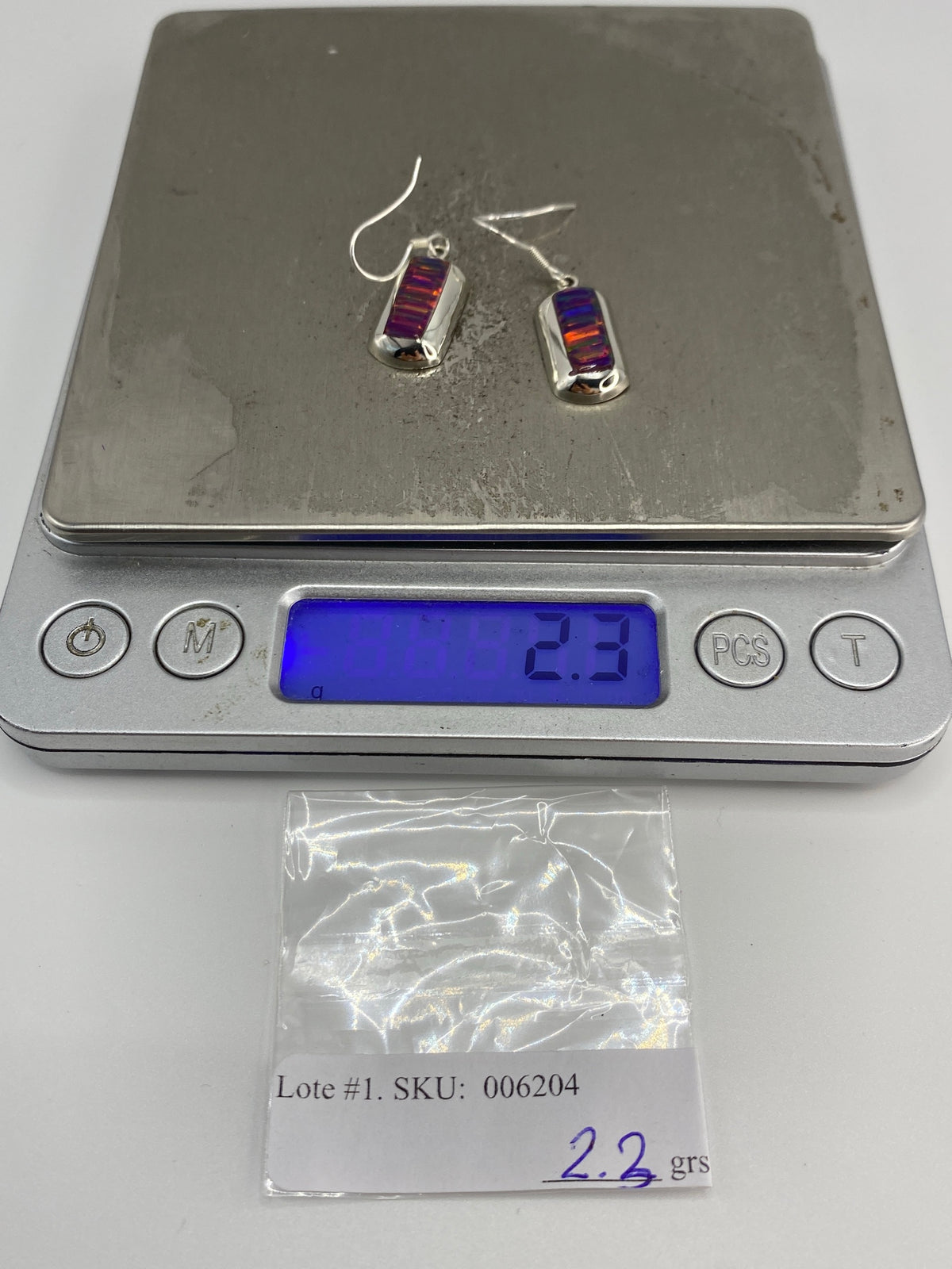 Aretes Plata Ópalo de Fuego Multicolor — Taxco 925 — foto 6