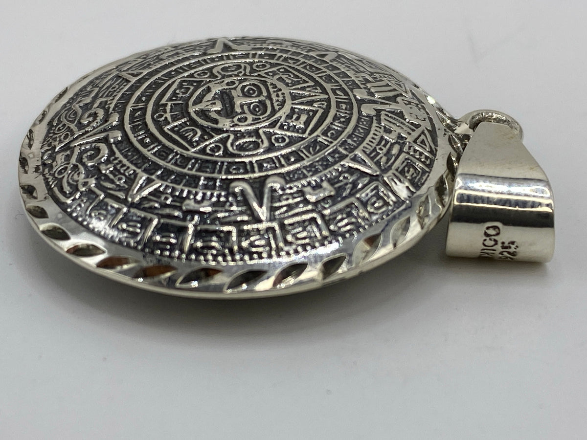 Dije Plata Prehispánico — Calendario Azteca Taxco 925 — foto 5