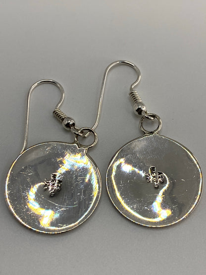 Aretes de Plata con Ópalo de Fuego Azul — Taxco 925 — foto 5