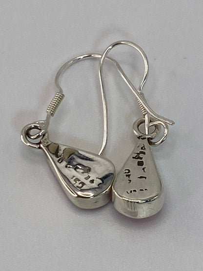 Aretes de Plata 950 con Ópalo de Fuego Rosa — foto 5