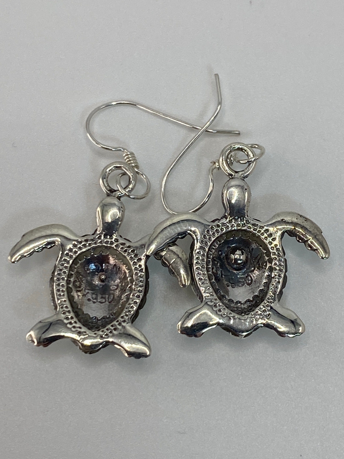 Aretes de Plata Tortuga Marina con Ópalo de Fuego — foto 5