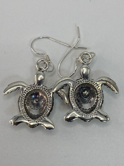 Aretes de Plata Tortuga Marina con Ópalo de Fuego — foto 5