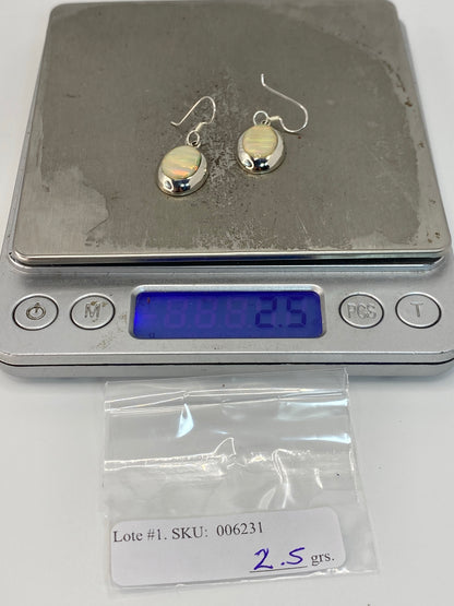 Aretes Plata Ópalo de Fuego — Taxco 925 — foto 6