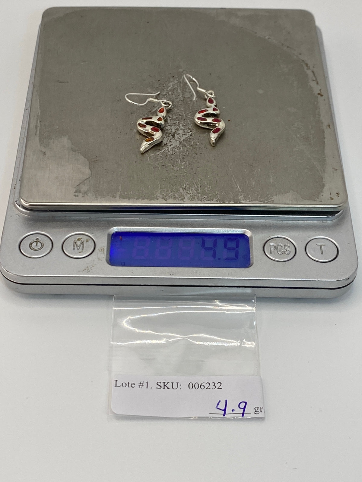 Aretes de Plata con Ópalo de Fuego Rosa — Taxco 950 — foto 6