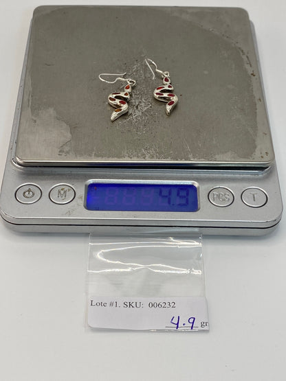 Aretes de Plata con Ópalo de Fuego Rosa — Taxco 950 — foto 6