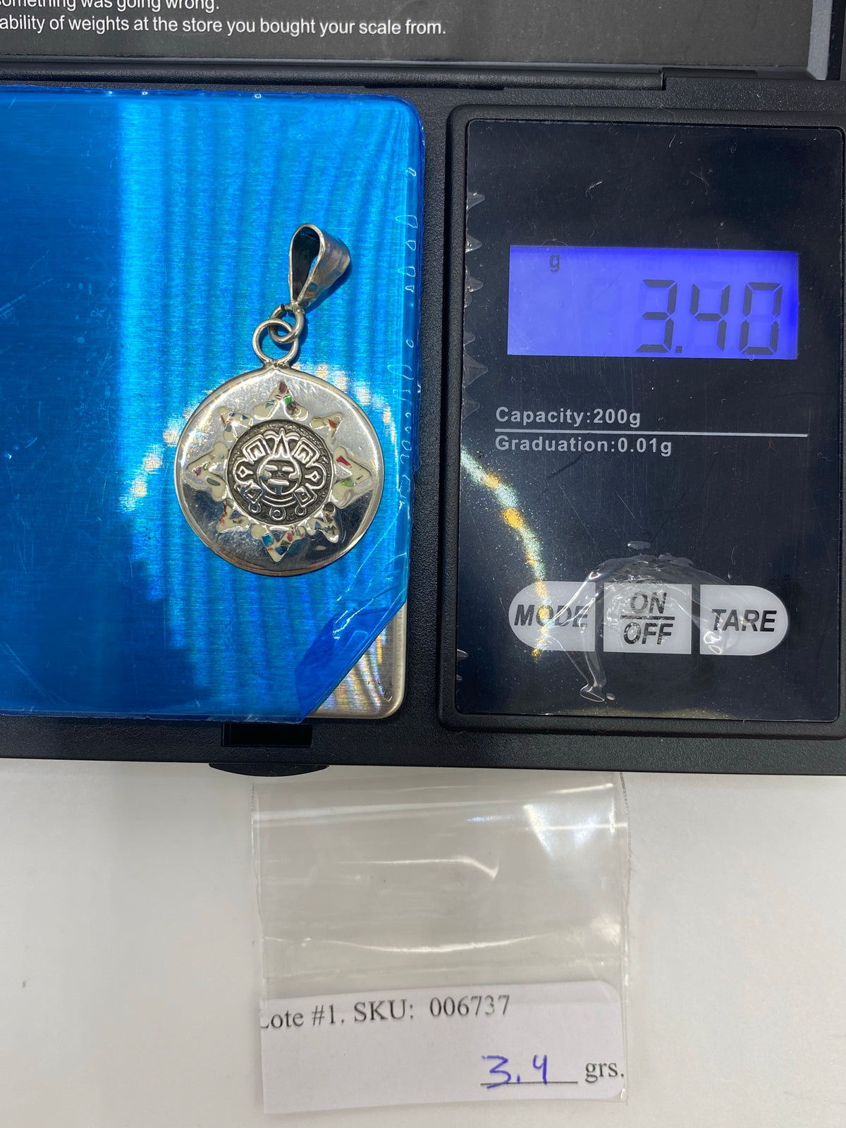 Dije Plata Azteca Ópalo de Fuego — Taxco 925 — foto 6