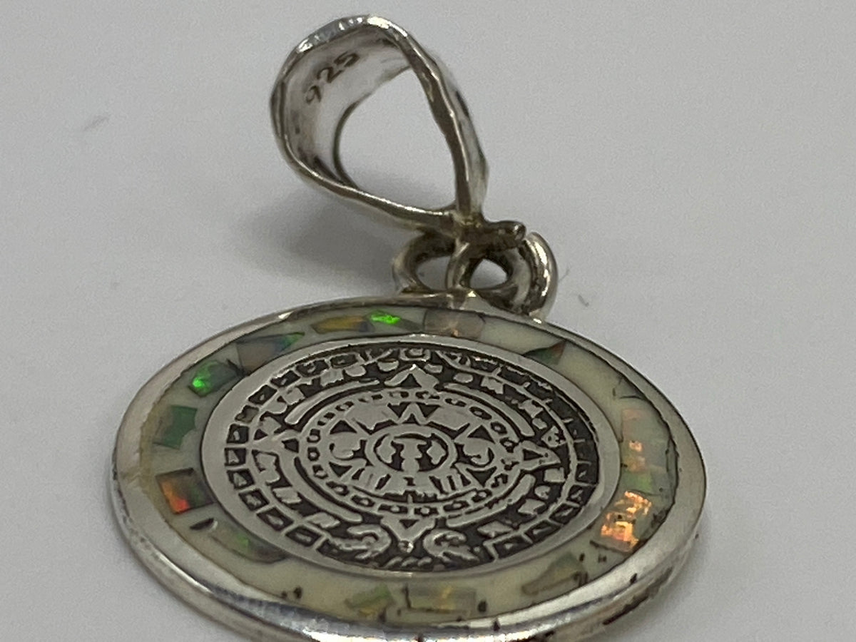 Dije Plata Piedra del Calendario con Ópalo de Fuego — Taxco — foto 5