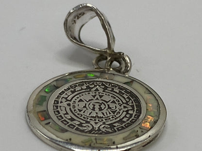 Dije Plata Piedra del Calendario con Ópalo de Fuego — Taxco — foto 5