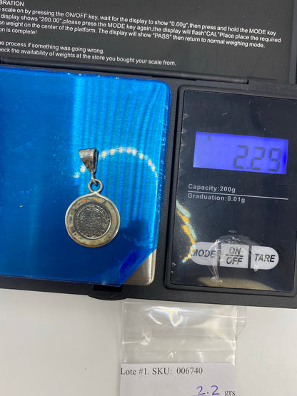 Dije Plata Piedra del Calendario con Ópalo de Fuego — Taxco — foto 6