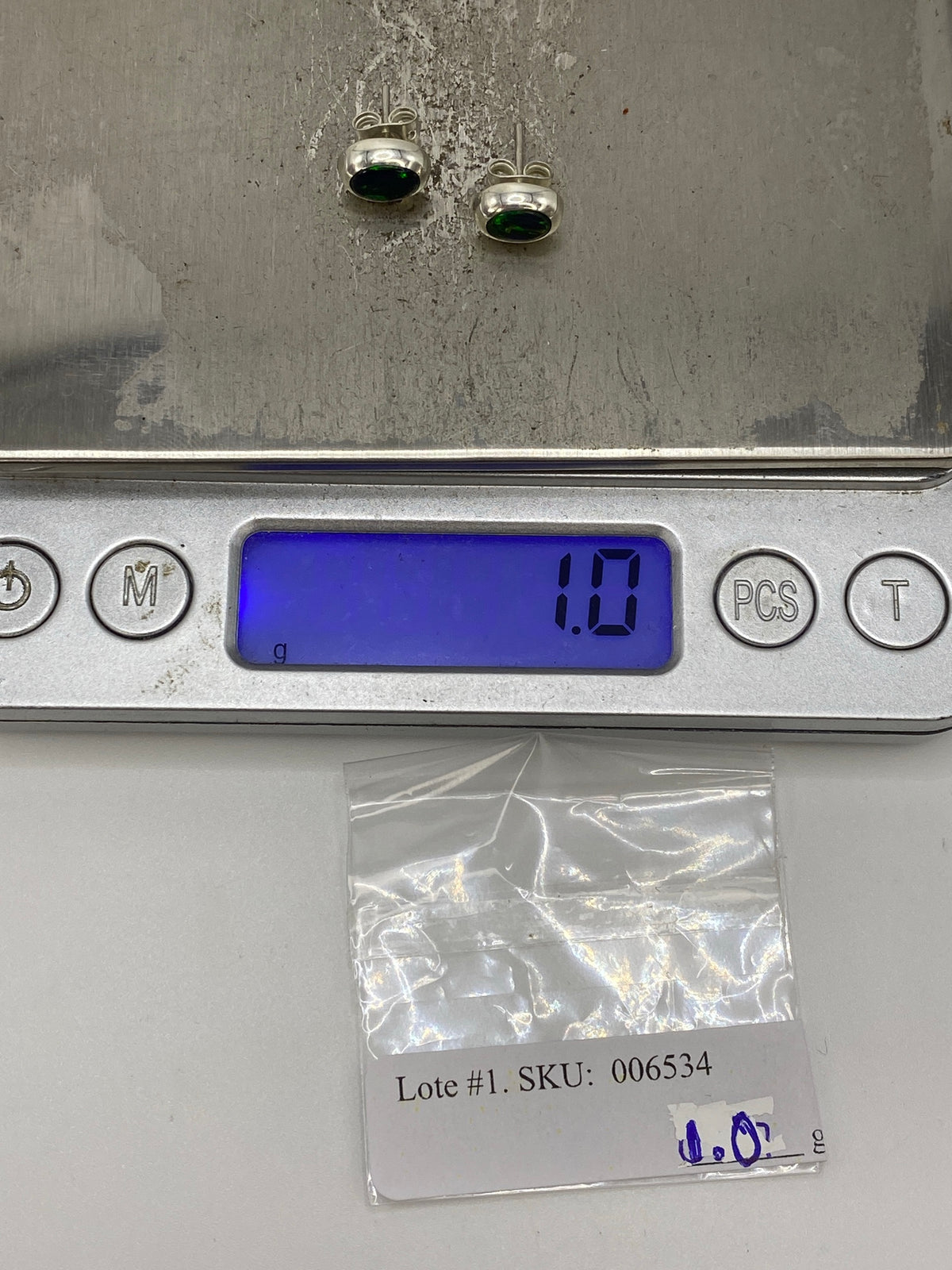 Aretes de Plata con Ópalo de Fuego Verde — Taxco — foto 6