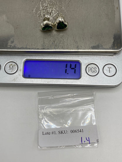 Aretes de Plata con Ópalo de Fuego Verde — Taxco 925 — foto 6