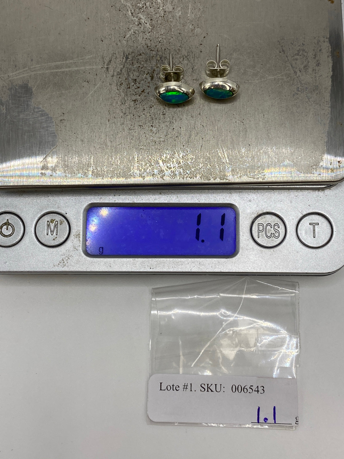 Aretes de Plata Ópalo de Fuego Azul — Taxco 925 — foto 6