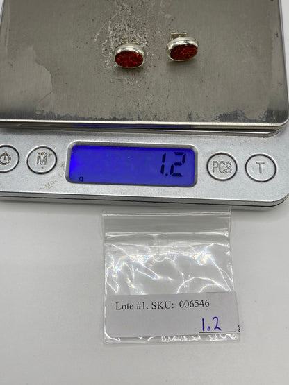 Aretes de Plata con Opalo de Fuego — Taxco 925 — foto 6