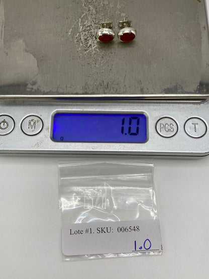 Aretes de Plata con Ópalo de Fuego Rojo — Taxco 925 — foto 6