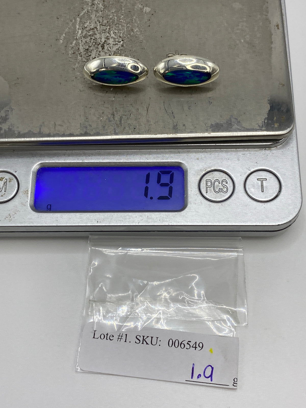 Aretes de Plata con Ópalo de Fuego — Taxco 925 — foto 6