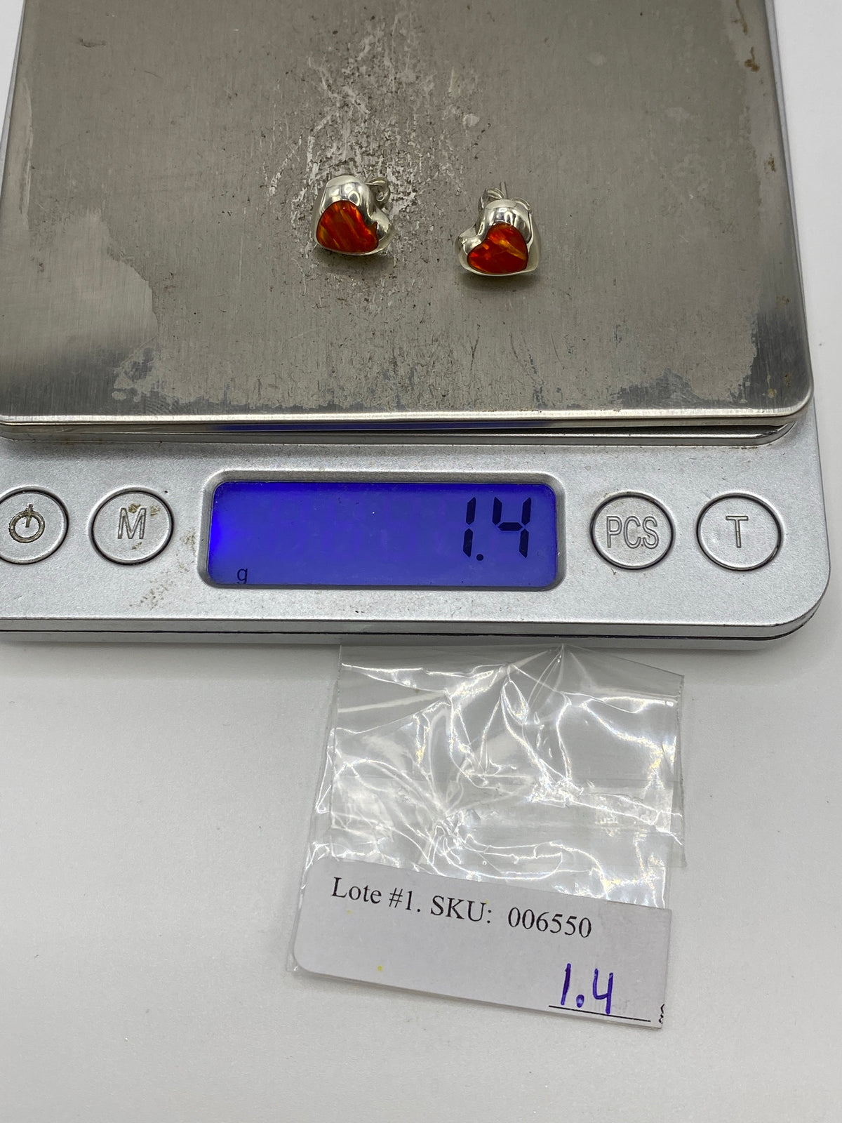 Aretes de Plata Ópalo de Fuego Naranja — Taxco 925 — foto 6