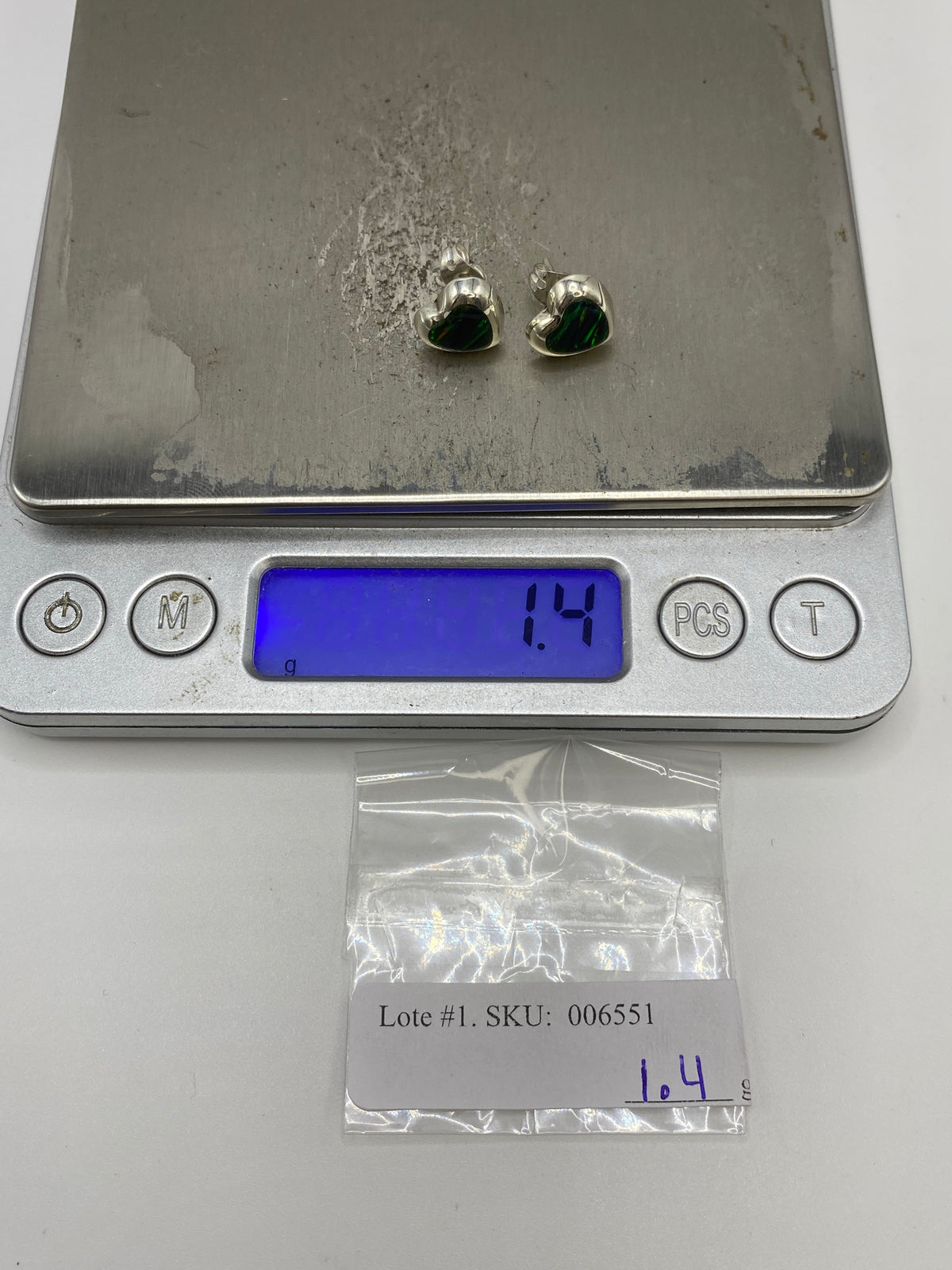 Aretes de Plata con Ópalo de Fuego Verde — Taxco 925 — foto 6