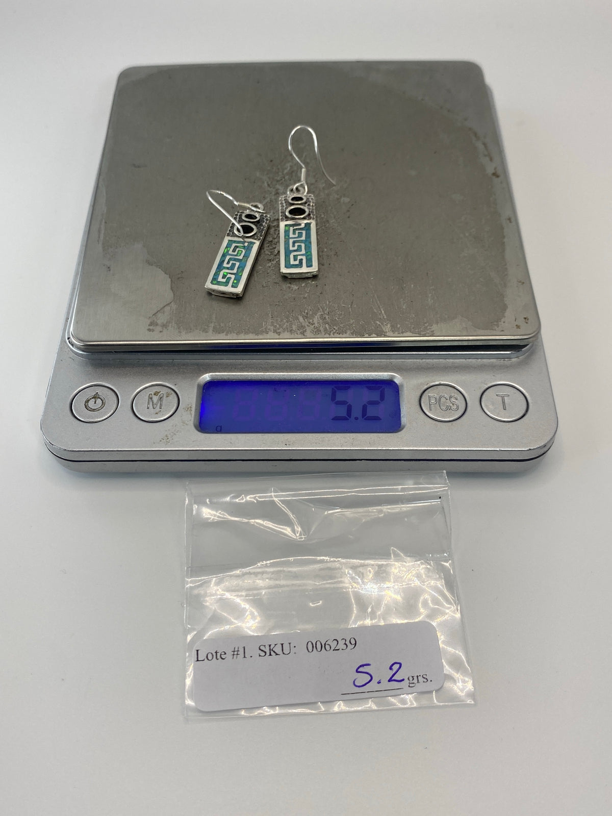 Aretes Plata Ópalo de Fuego Geométricos — Taxco 950 — foto 6