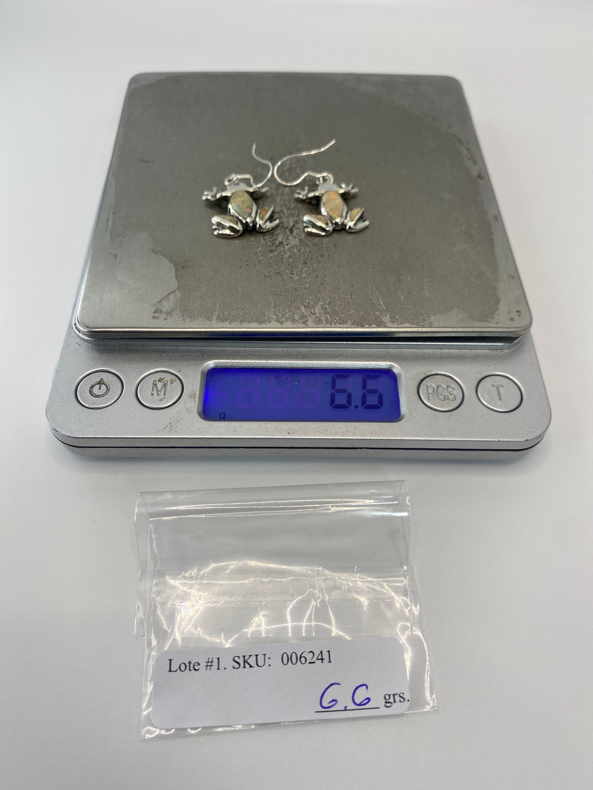 Aretes de Plata Sapo con Ópalo de Fuego — Taxco 950 — foto 6