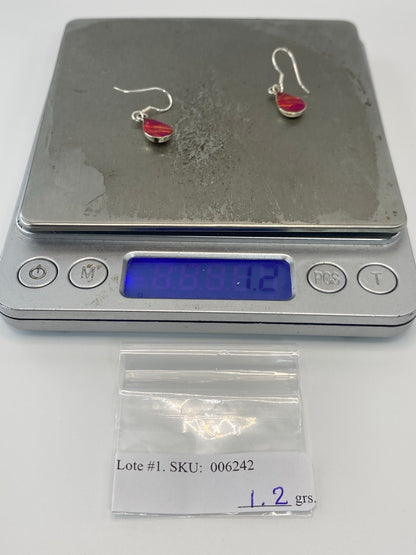 Aretes de Plata con Ópalo de Fuego Rosa — Taxco 925 — foto 6