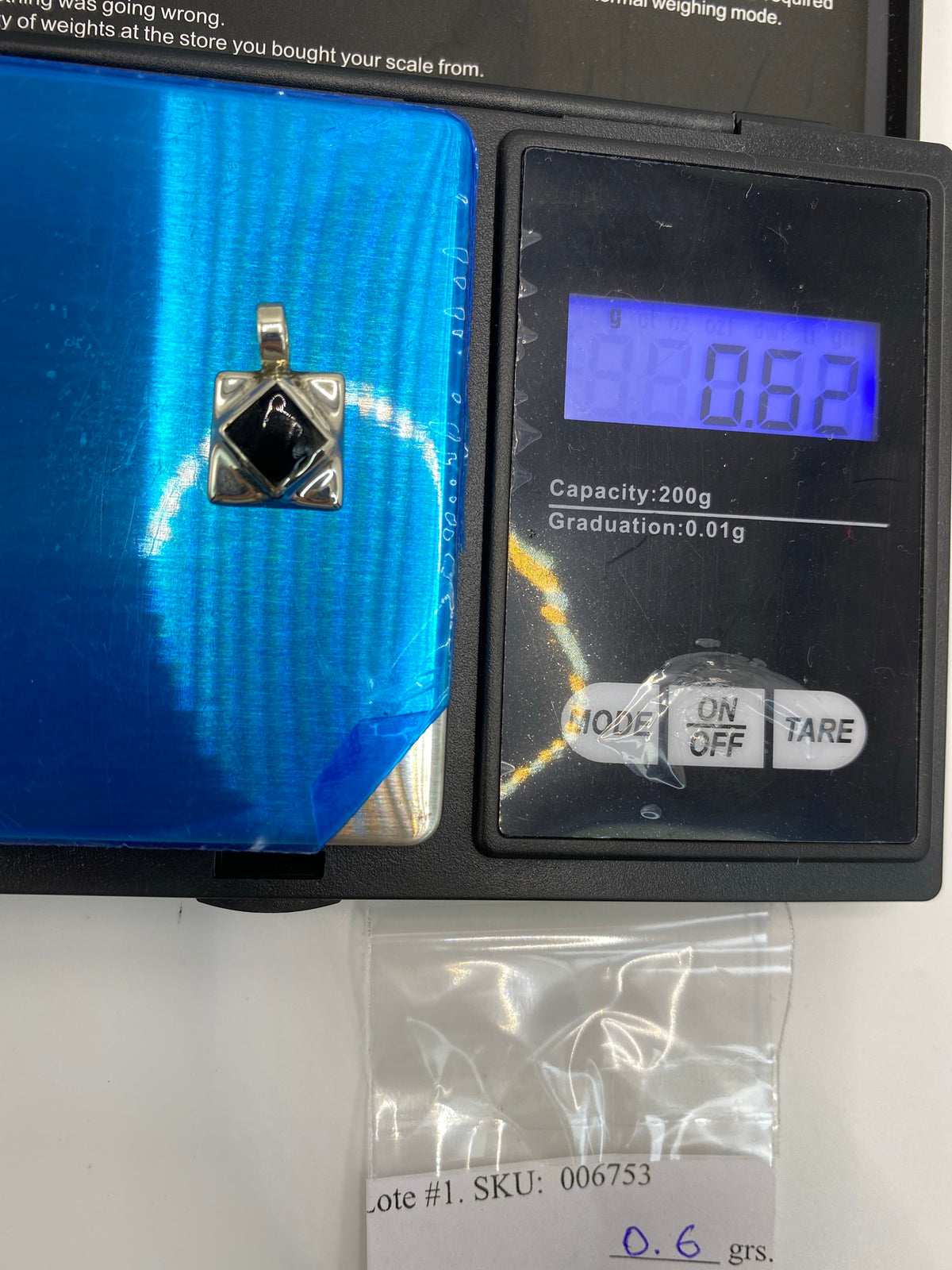 Dije de Plata con Ónix Negra — Taxco 925 — foto 6