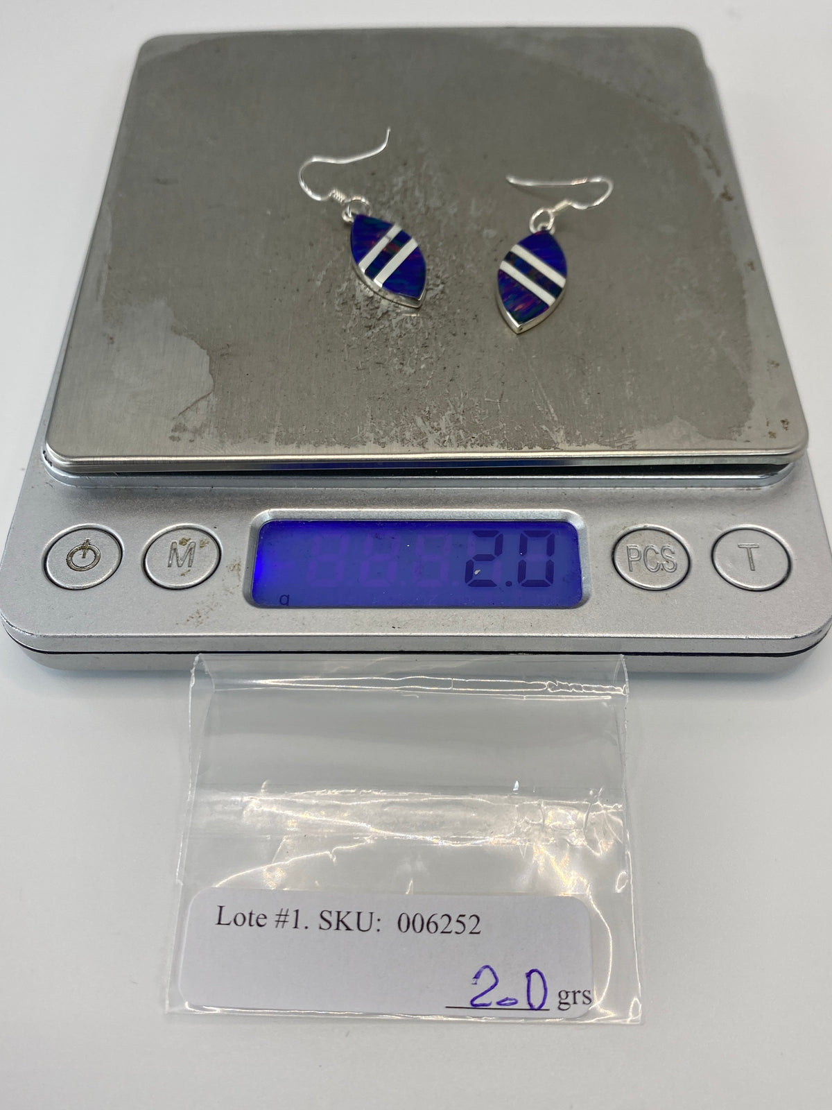 Aretes de Plata 950 con Ópalo de Fuego — Taxco — foto 6