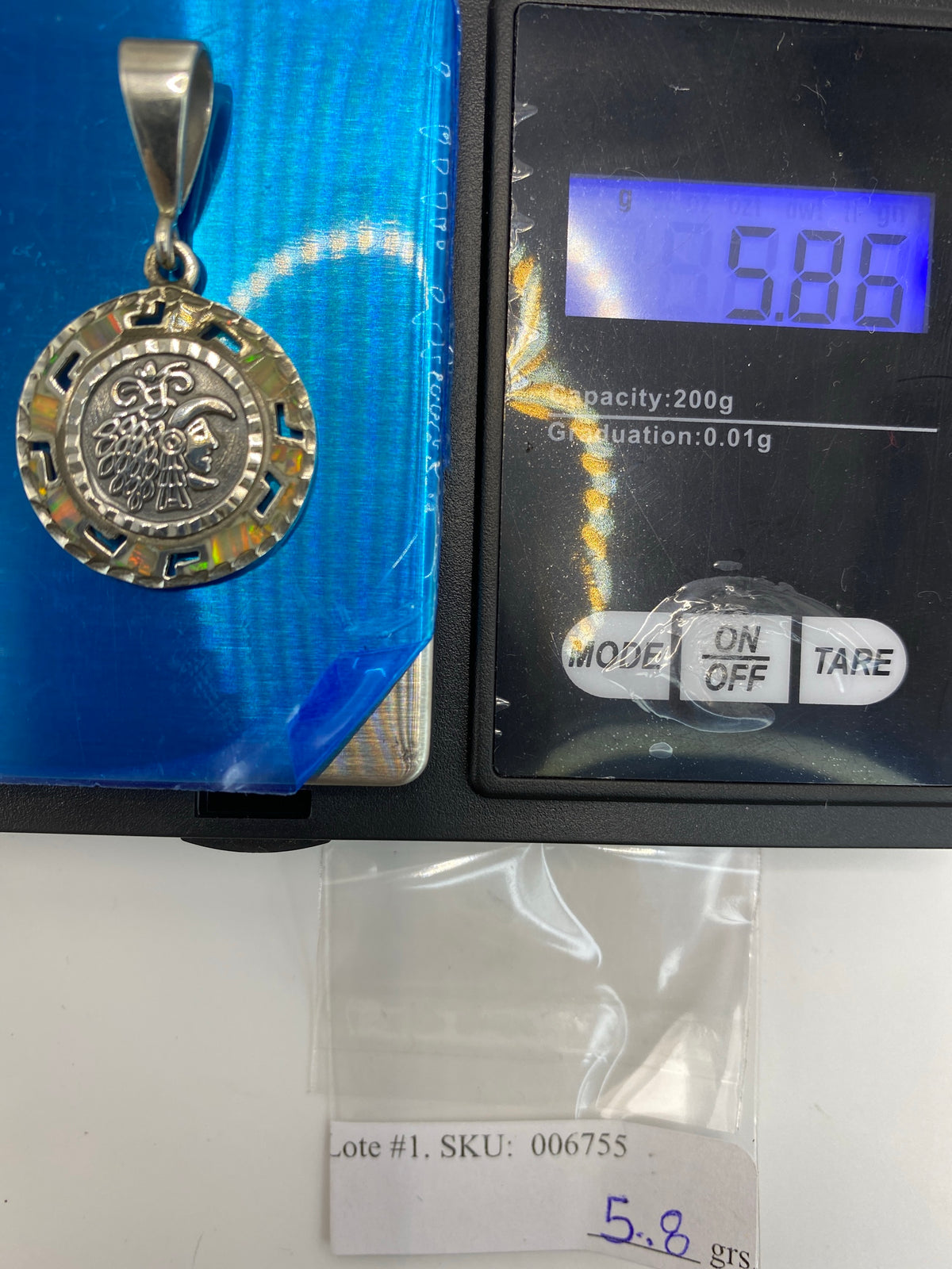 Dije Plata 950 Ópalo de Fuego Prehispánico — Taxco — foto 6