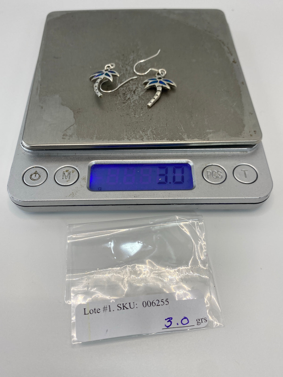 Aretes de Plata con Ópalo de Fuego Azul — Taxco 950 — foto 6