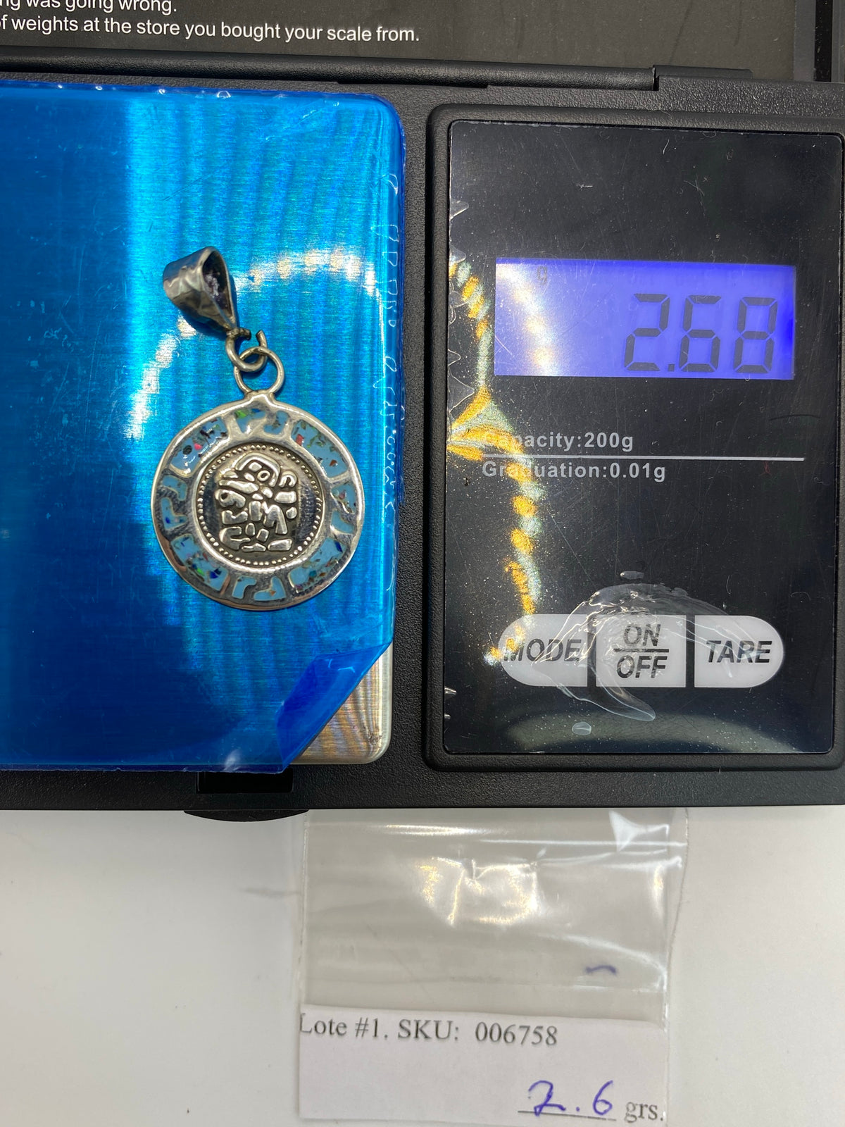 Dije Prehispánico Plata 925 con Ópalo de Fuego — foto 6