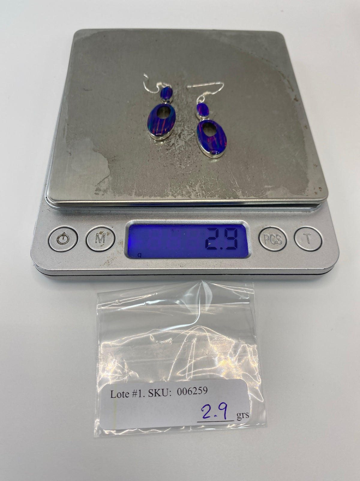 Aretes de Plata Ópalo de Fuego Azul — Taxco 950 — foto 6