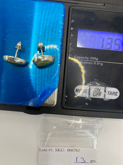Aretes de Plata con Piedra Verde Olivo — Taxco 925 — foto 6
