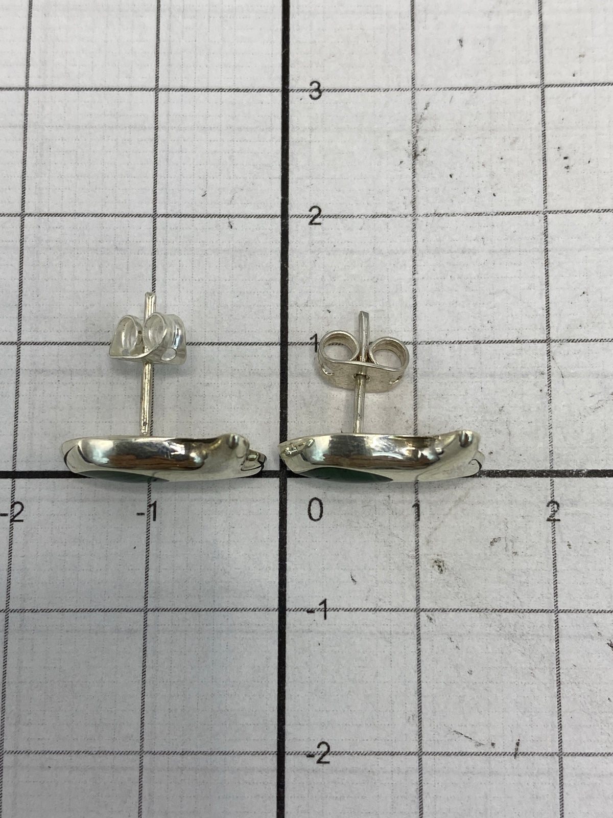 Aretes de plata 950 Taxco con Quinto grabado en el reverso