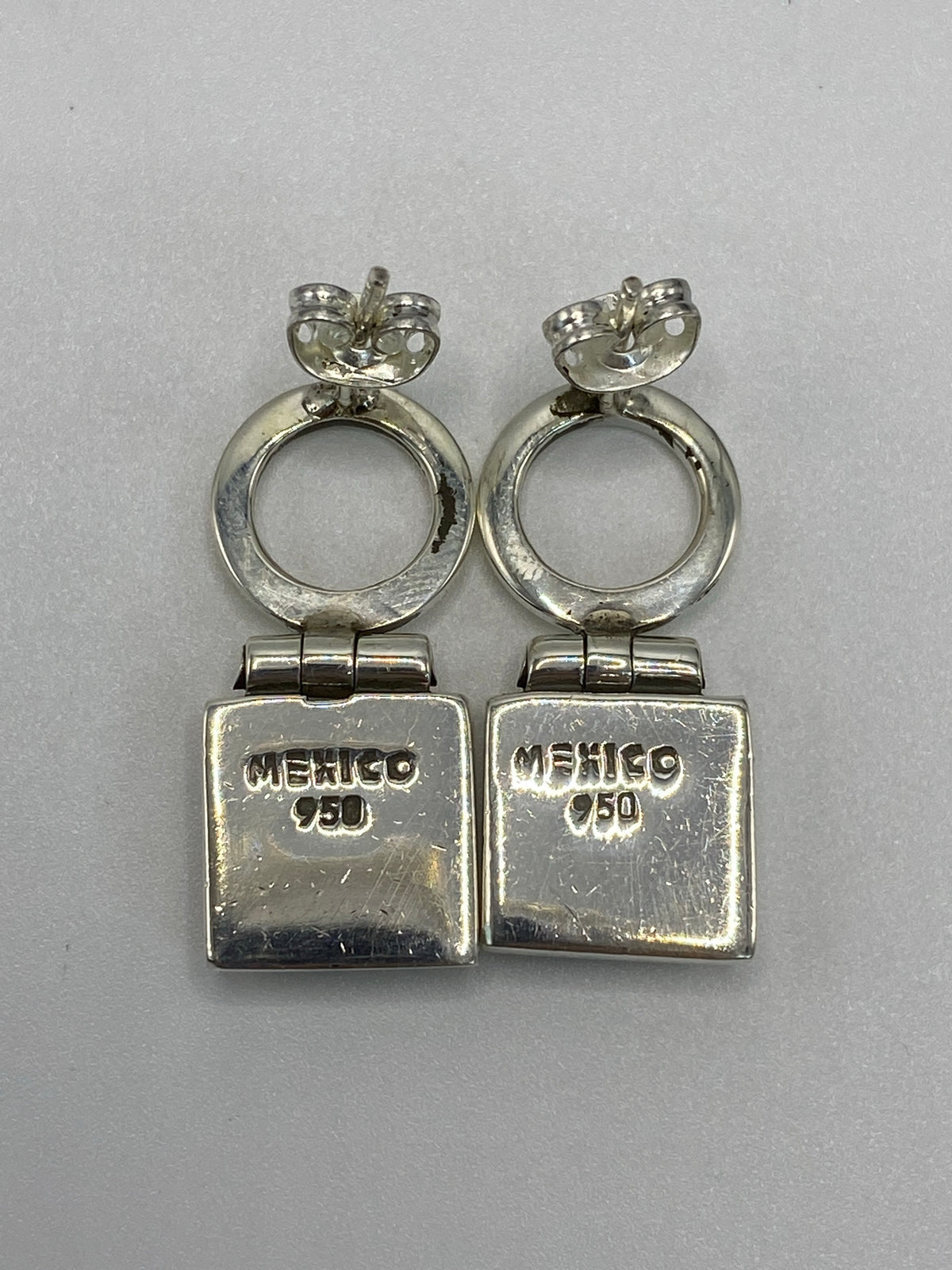 Aretes de Plata 950 con Ópalo de Fuego — Taxco — foto 5