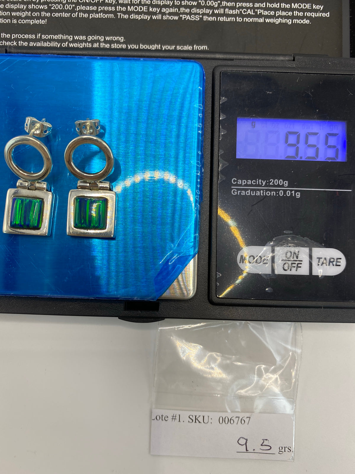 Aretes de Plata 950 con Ópalo de Fuego — Taxco — foto 6