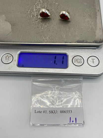 Aretes de Plata con Ópalo de Fuego — Taxco 925 — foto 6
