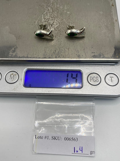 Aretes de Plata con Ópalo de Fuego Verde — Taxco 925 — foto 6