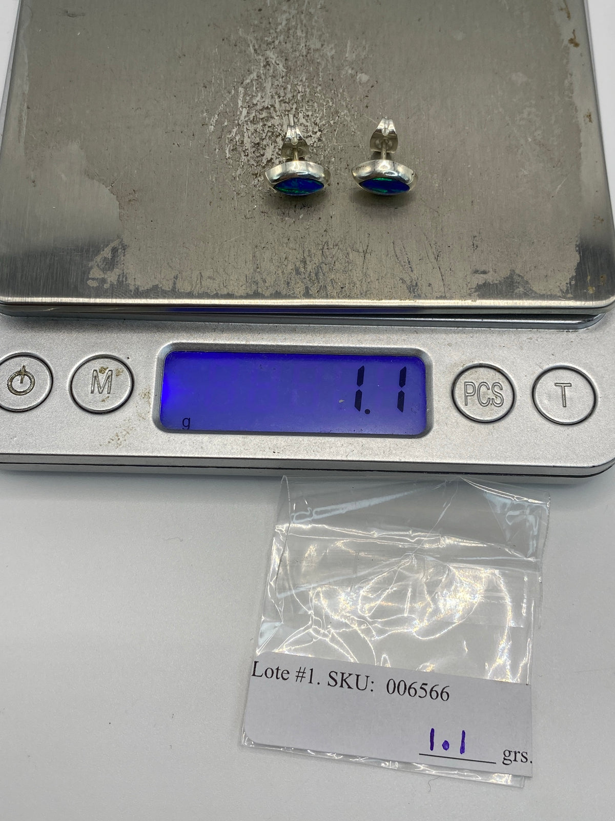 Aretes de Plata Ópalo de Fuego Azul — Taxco 925 — foto 6