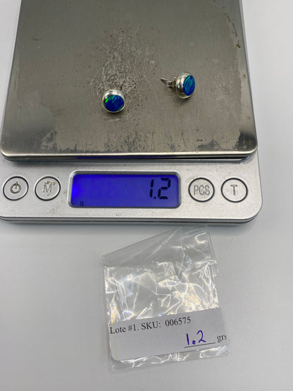Aretes de Plata con Ópalo de Fuego — Taxco 925 — foto 6