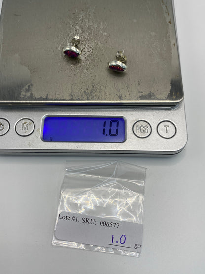 Aretes de Plata Ópalo de Fuego Morado — Taxco 950 — foto 6